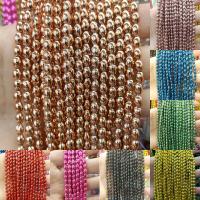 Nicht-magnetische Hämatit Perlen, rund, plattiert, unterschiedliche Farbe und Muster für die Wahl & DIY, keine,  5*8mm, verkauft von Strang