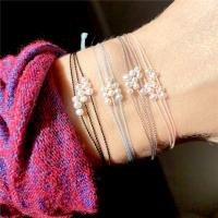 Fashion Create Wax Cord Bracelets with Plastic Pearl fashion jewelry 29cm Sold By PC