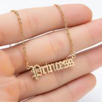 Stainless Steel Jewelry Necklace Alphabet Letter plated fashion jewelry & for woman Sold By Strand