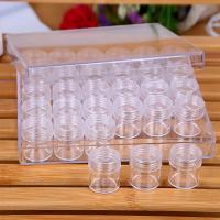 Polystyrene Nail Art Storage Box Rectangle transparent Sold By PC