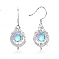 925 Sterling Silver Drop &  Dangle Earrings with Opal plated fashion jewelry & for woman silver color Sold By Pair