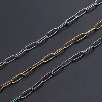 Stainless Steel Oval Chain, plated, DIY, more colors for choice, Sold By Strand