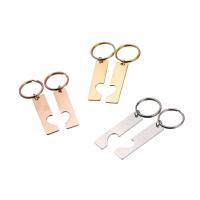 Stainless Steel Key Clasp, mirror effect, more colors for choice, 12x25x50mm, 20PCs/Bag, Sold By Bag