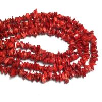 Synthetic Coral Beads irregular DIY red 8-33mm Sold By Strand