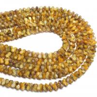 Synthetische Korallen Perlen, Fuß, DIY, gelb, 3x6mm, verkauft per 38 cm Strang