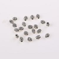 Tibetan Style Jewelry Beads, Column, antique silver color plated, DIY & large hole, nickel, lead & cadmium free, 5.5x5mm, Hole:Approx 1.5mm, 100PCs/Bag, Sold By Bag