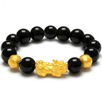 Wrist Mala Zinc Alloy with Obsidian plated Unisex nickel lead & cadmium free Sold By Strand