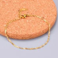 Tytan stalowa bransoleta, Titantium stali, biżuteria moda & dla kobiety, złoty, 15+5cm, sprzedane przez PC