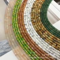 Gemstone Jewelry Beads, Natural Stone, polished, DIY, more colors for choice, 2x4mm, 180PCs/Strand, Sold By Strand