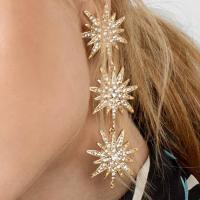 Boucles d'oreilles en alliage de zinc, Portable & bijoux de mode, doré, Vendu par paire