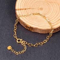 Titanium Steel Bracelet & Bangle, fashion jewelry, golden, 15+5cm, Sold By Strand
