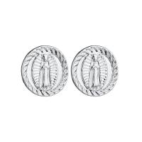 Zinc Alloy Stud Earring plated for woman nickel lead & cadmium free 18mm Sold By Pair