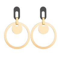 Tibetan Style Drop Earrings, portable & fashion jewelry, golden, Sold By Pair