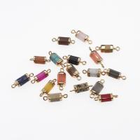 Gemstone Connector plated DIY & faceted 12*7*7mm Approx 2mm Sold By Bag