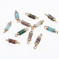 Gemstone Connector plated DIY & faceted 13*5*5mm Approx 3mm Sold By Bag