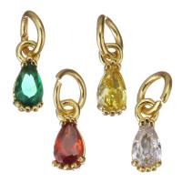Cubic Zirconia Micro Pave Brass Pendant, plated, micro pave cubic zirconia, more colors for choice, 3x8x2.50mm, Hole:Approx 3.5mm, 30PCs/Lot, Sold By Lot