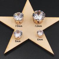 Hair Accessories DIY Findings Zinc Alloy with Cubic Zirconia white Sold By Bag