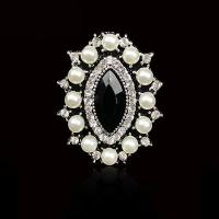 Zinc Alloy Jewelry Cabochons with Rhinestone DIY silver color Sold By Bag