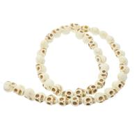 Gemstone smykker perler, magnesit, Skull, Carved, du kan DIY, hvid, 8x10mm, 38/Strand, Solgt af Strand