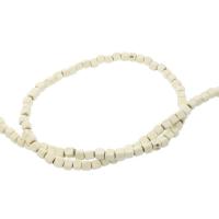 Perles bijoux en pierres gemmes, Magnésite, Carré, gravé, DIY, blanc, 4x4mm, 90PC/brin, Vendu par brin