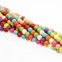 Perline in turchese, turchese sintetico, Piazza, lucido, DIY, colori misti, 6x6mm, 70PC/filo, Venduto da filo
