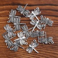 Tibetan Style Pendants, Dragonfly, plated, vintage & DIY, silver color, nickel, lead & cadmium free, 20*23mm, Sold By PC