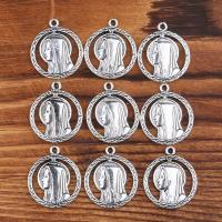 Tibetan Style Pendants, Virgin Mary, plated, vintage & DIY, silver color, nickel, lead & cadmium free, 21*24mm, Sold By PC