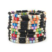 Fashion armbånd smykker, Polymer Clay, for kvinde, flere farver til valg, Indvendig diameter:Ca. 127mm, Solgt af Strand