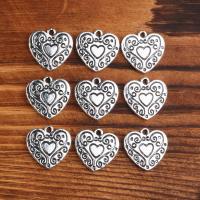 Tibetan Style Heart Pendants, plated, vintage & DIY & different styles for choice, silver color, nickel, lead & cadmium free, 18*18mm, Sold By PC