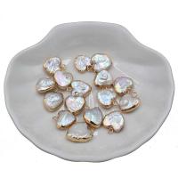 Freshwater Pearl Pendants, DIY, white, 11mm, 5PCs/Bag, Sold By Bag