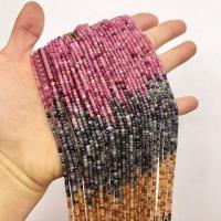 Gemstone Jewelry Beads Tourmaline Round DIY & faceted mixed colors 3mm Sold By Strand