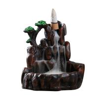 Backflow Incense Burner, Porcelain, handmade, for home and office & durable, more colors for choice, 103*107mm, Sold By PC
