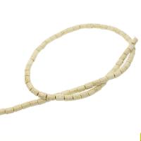 Perline in turchese, turchese sintetico, Colonna, lucido, DIY, bianco, 4*6mm, 65PC/filo, Venduto da filo