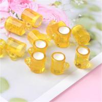 Resin Pendant, Cup, DIY, yellow, 12*14*9mm, Sold By PC