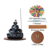 Backflow Incense Burner, Porcelain, handmade, for home and office & durable, 200x155x140mm, Sold By PC