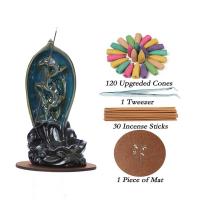 Backflow Incense Burner, Porcelain, handmade, for home and office & durable, 240x145x140mm, Sold By PC