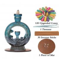 Backflow Incense Burner, Porcelain, handmade, for home and office & durable, 23x19x13.7cm, Sold By PC