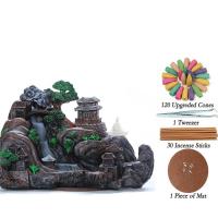 Backflow Incense Burner, Resin, handmade, for home and office & durable, 29x21x21.5cm, Sold By PC