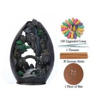 Backflow Incense Burner, Resin, handmade, for home and office & durable, 335x240x150mm, Sold By PC