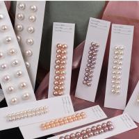 Half Vrtané kultivované sladkovodní perle, perla, Flat Round, přírodní, DIY & různé styly pro výběr, více barev na výběr, Prodáno By Pair