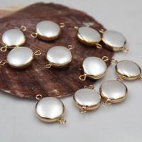Perlas cultivadas de agua dulce Conector, Bricolaje, Blanco, 15mm, Vendido por UD