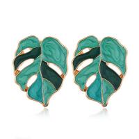 Tibetan Style Stud Earring, fashion jewelry, more colors for choice, 35x27mm, Sold By Pair
