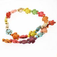 Turquoise Beads, Natural Turquoise, Animal, polished, natural & DIY, multi-colored, 14*18mm, 23PCs/Strand, Sold By Strand