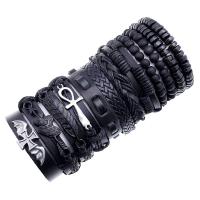 Kunstleder Armband-Set, Handgelenk Kranz, mit Wachsschnur, 12 Stück & Modeschmuck & unisex, 60mm, verkauft von setzen