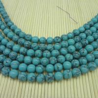 Türkis Perlen, Synthetische Türkis, rund, poliert, DIY & verschiedene Größen vorhanden, grün, verkauft von Strang
