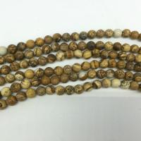 Natural Picture Jasper Beads, Round, polished, DIY & different size for choice, Sold By Strand