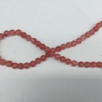 Prirodni kvarc nakit Beads, Cherry Quartz, Krug, uglađen, možete DIY & različite veličine za izbor, crven, Prodano By Strand