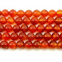 Naturlig rød agat perler, Red Agate, Runde, poleret, du kan DIY & forskellig størrelse for valg, rød, Solgt af Strand