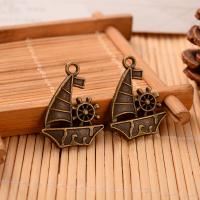 Tibetan Style Pendants, Ship, fashion jewelry & DIY, antique bronze color,  28x22MM, 100PCs/Bag, Sold By Bag