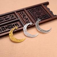 Tibetan Style Moon Pendants, fashion jewelry & DIY, more colors for choice, 100PCs/Bag, Sold By Bag